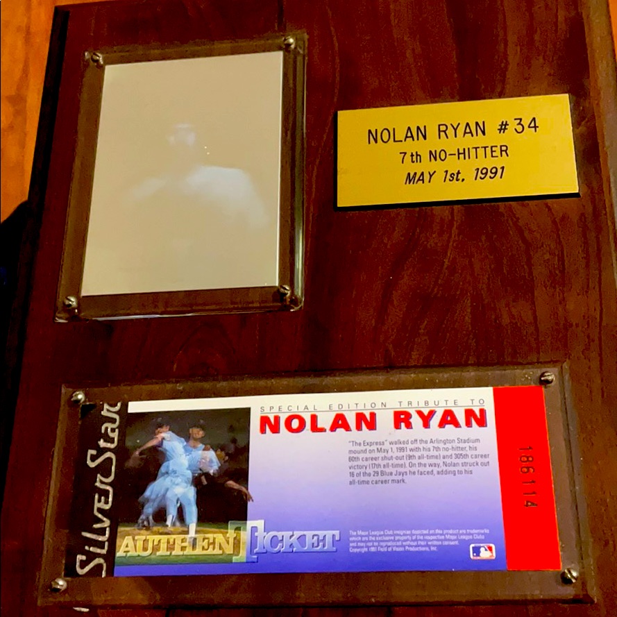 Nolan Ryan Plaque